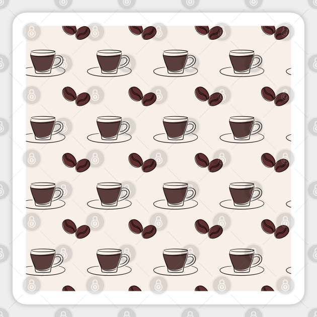 Coffee Pattern 2 Sticker by BrewBureau